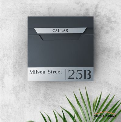 Mailbox Aurora P-01 by Studio Carino - Modern Wall-Mounted Anthracite Mailbox