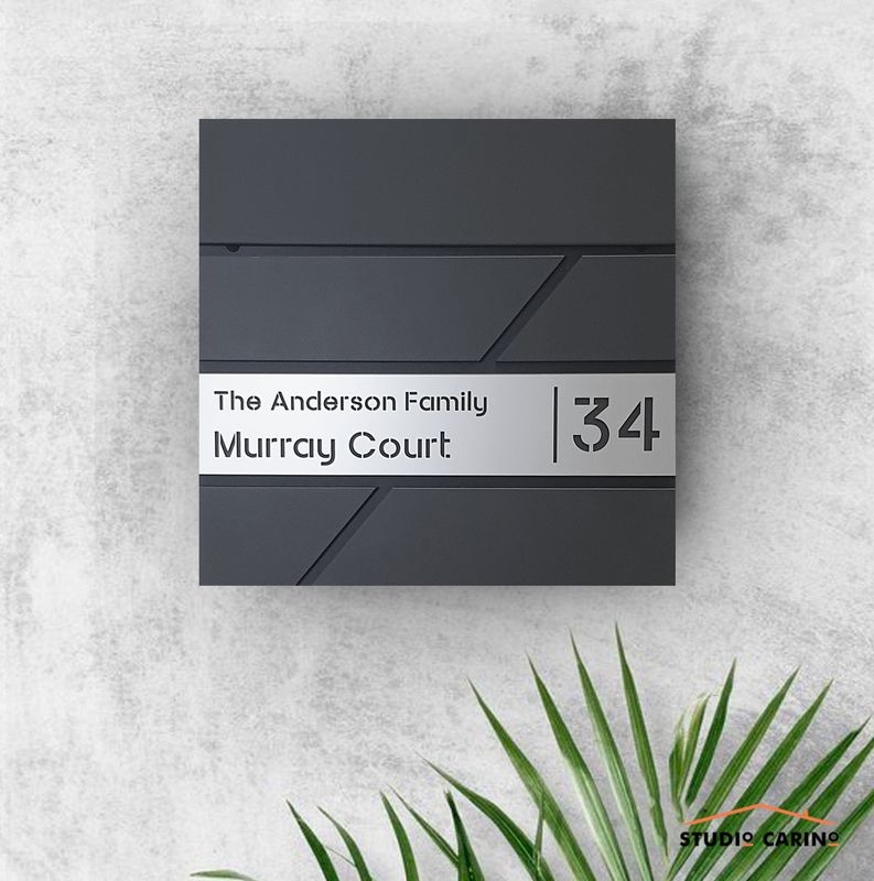 Mailbox Diagonal P-03 by Studio Carino - Modern Wall-Mounted Anthracite Mailbox