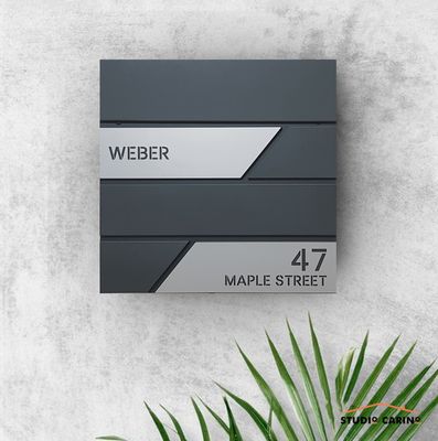 Mailbox Diagonal P-01 by Studio Carino - Modern Wall-Mounted Anthracite Mailbox