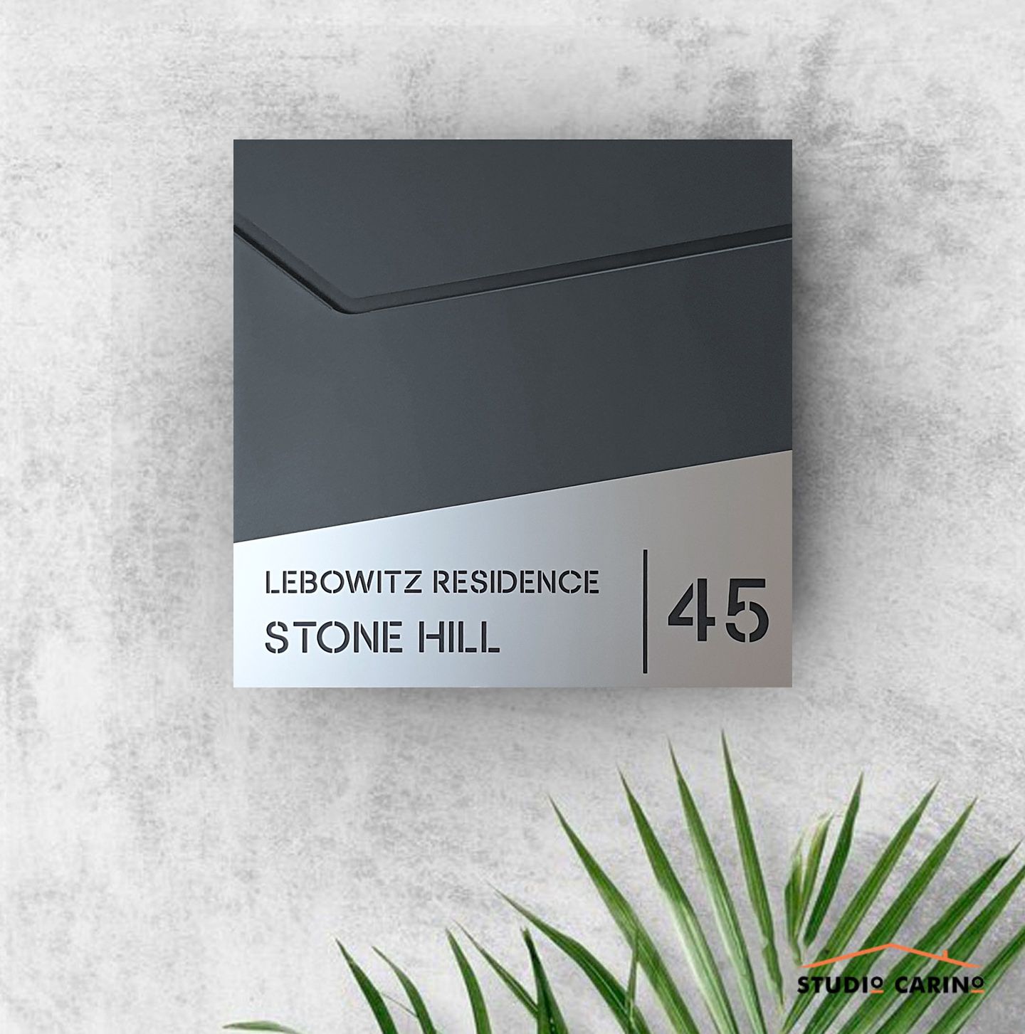 Mailbox Lumina P-02 by Studio Carino - Modern Wall-Mounted Anthracite Mailbox