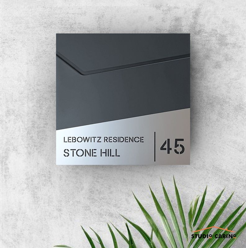 Mailbox Lumina P-02 by Studio Carino - Modern Wall-Mounted Anthracite Mailbox