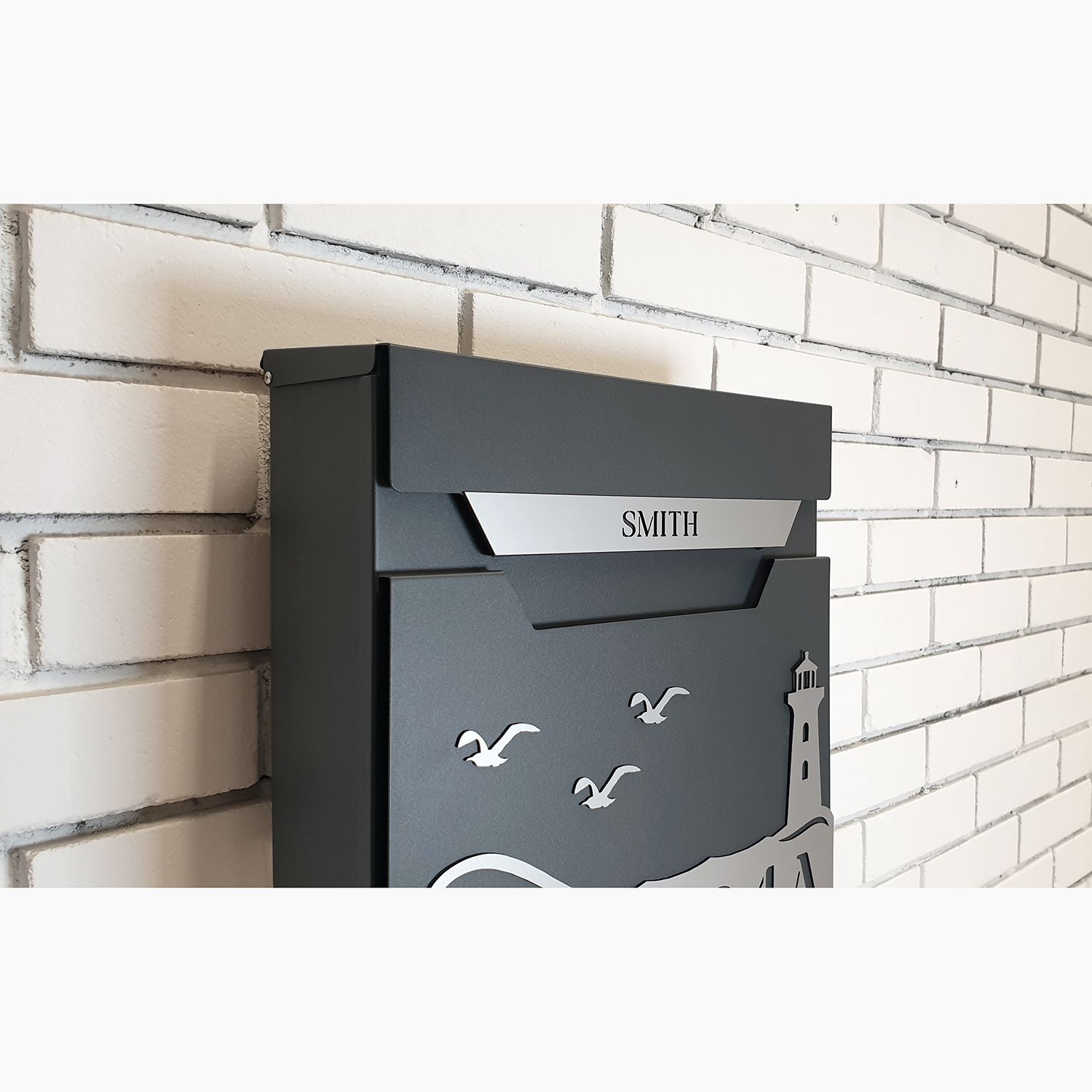 Mailbox Aurora P-03 by Studio Carino - Modern Wall-Mounted Anthracite Mailbox