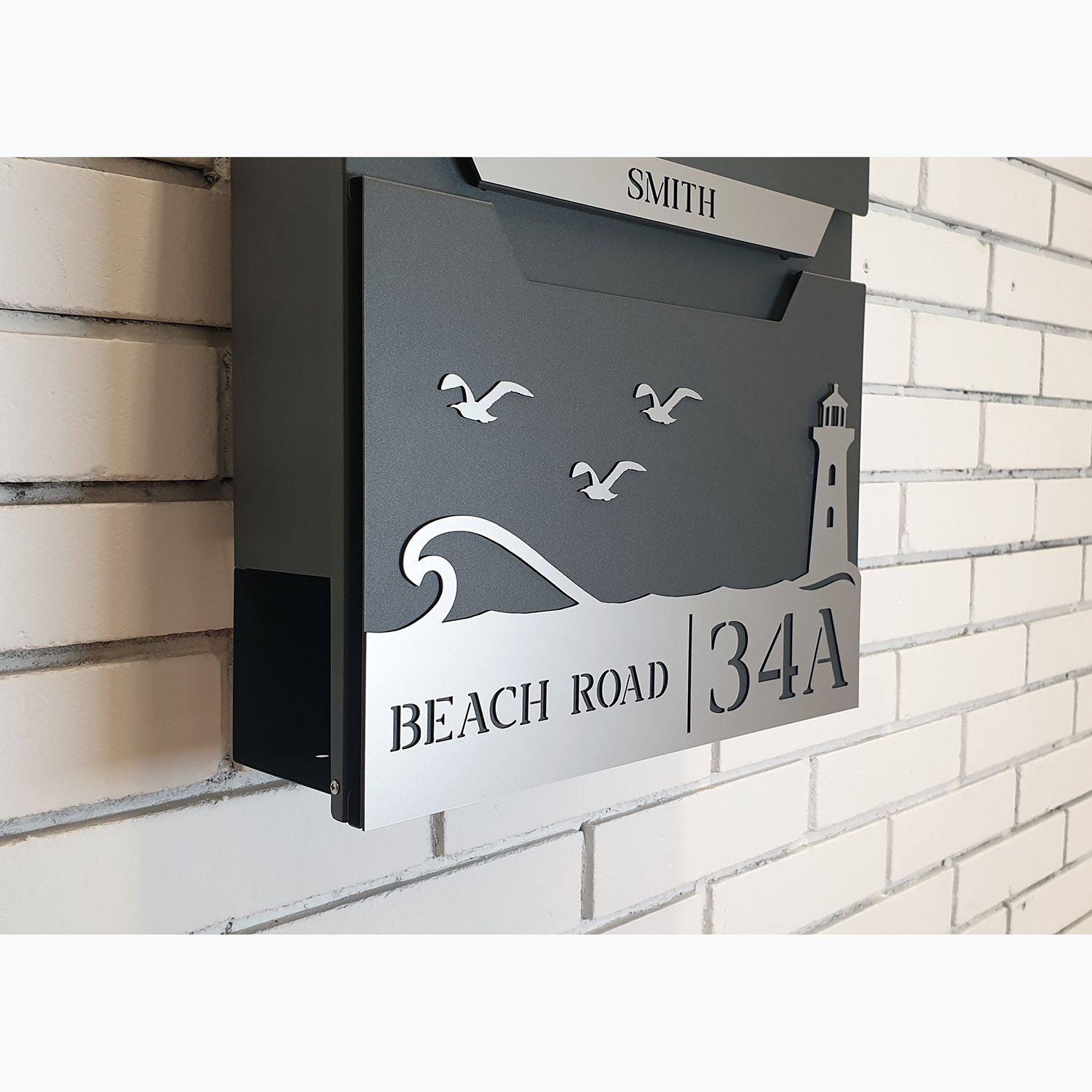 Mailbox Aurora P-03 by Studio Carino - Modern Wall-Mounted Anthracite Mailbox