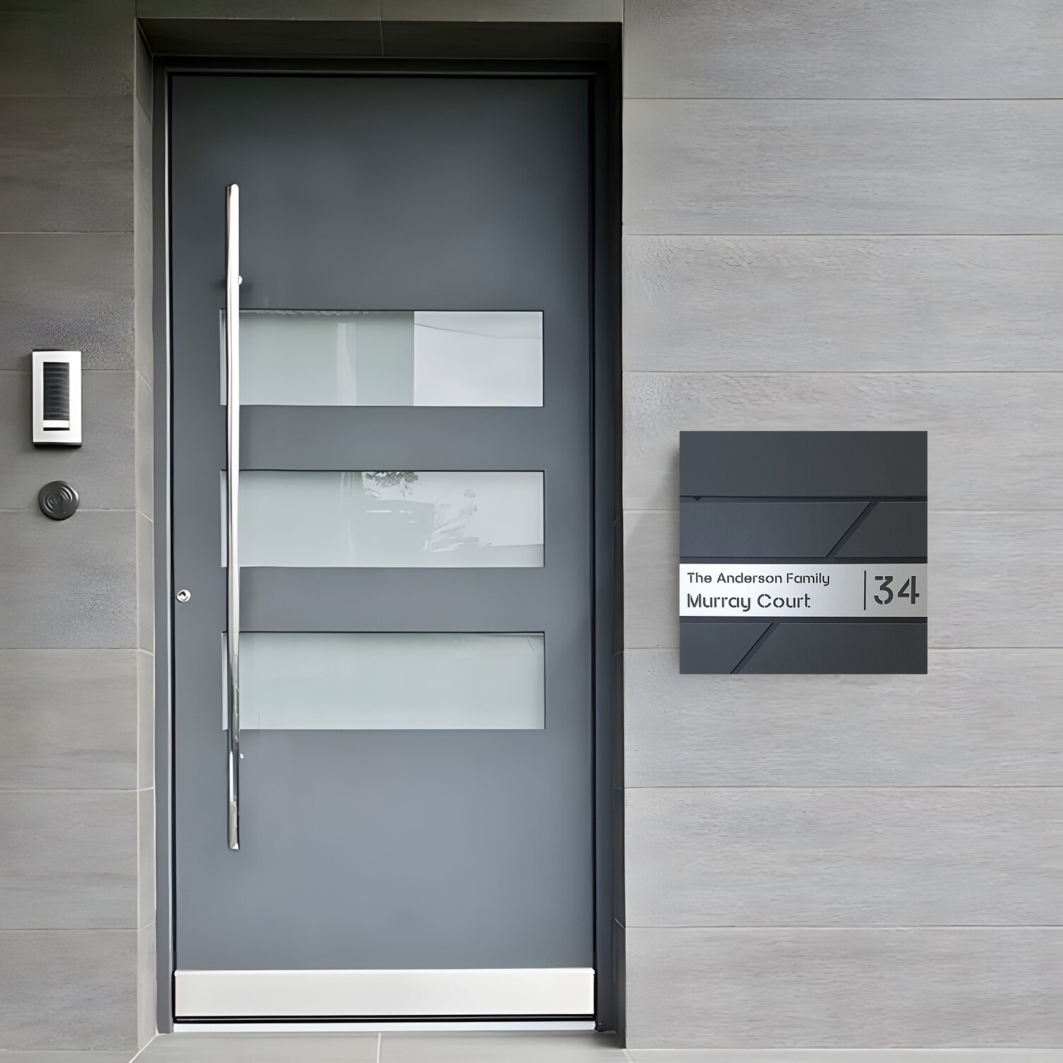 Mailbox Diagonal P-03 by Studio Carino - Modern Wall-Mounted Black Mailbox