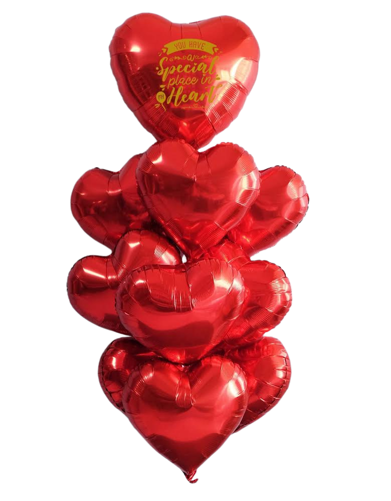 Hearts Helium Balloon Bouquet