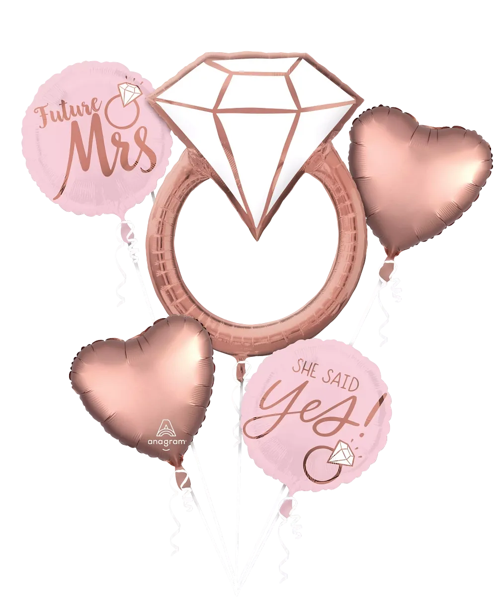 Blush Wedding Balloon Bouquet