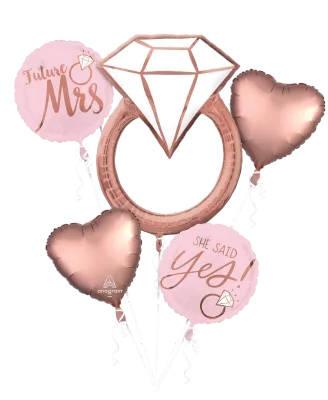Blush Wedding Balloon Bouquet