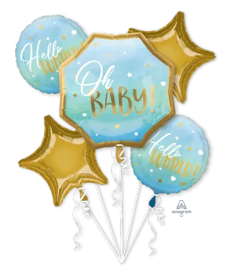 Oh baby Blue Balloon Bouquet