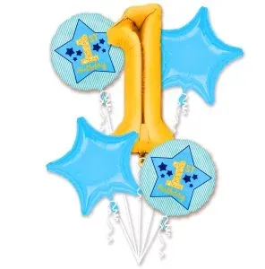 1st Birthday Boy Balloon Bouquet