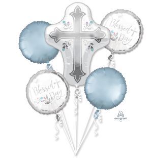 Holy Communion Blue Balloon Bouquet