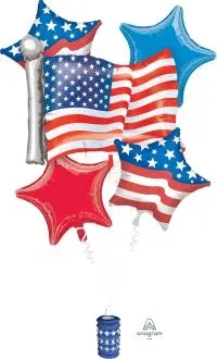 Patriotic USA Balloon Bouquet
