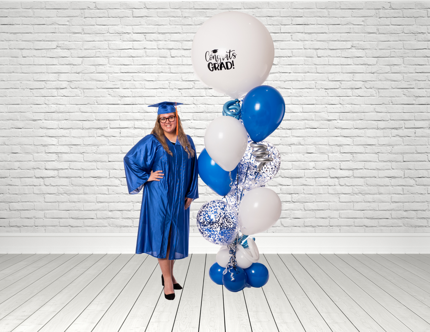 Jumbo Grad Helium Balloon Bouquet