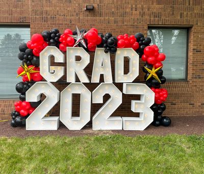 Light up Marquee Number/Letters with balloons