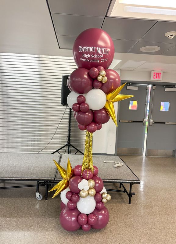 Crazy Graduation Balloon Tower