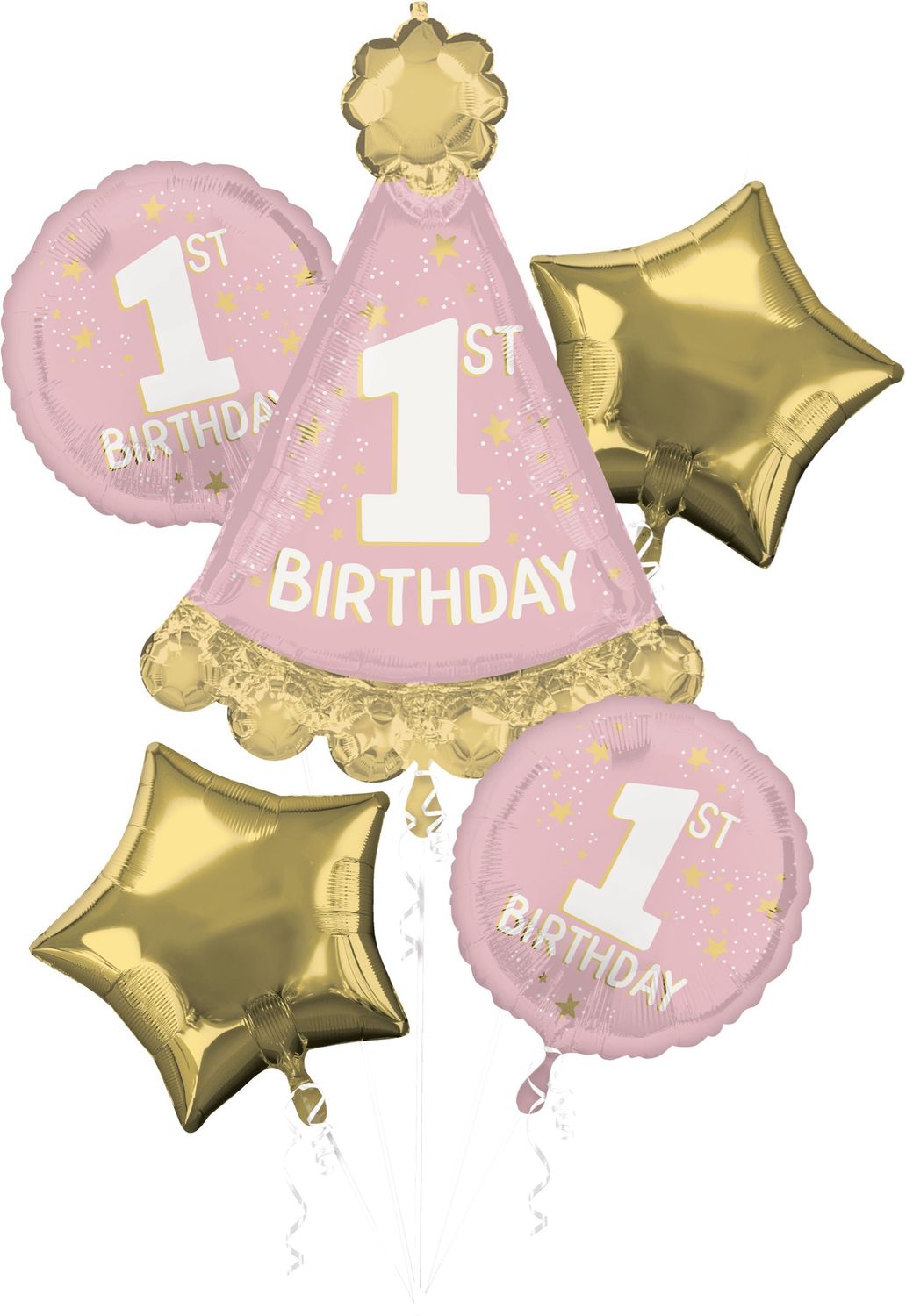 1st Birthday Girl Balloon Bouquet