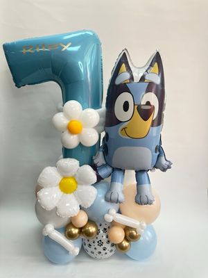 Single Bluey Digit Balloon Marquee