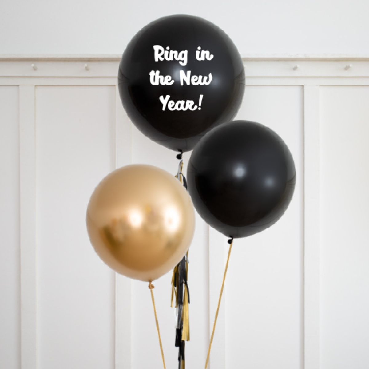 New Year Message Jumbo Helium Balloon Bouquet