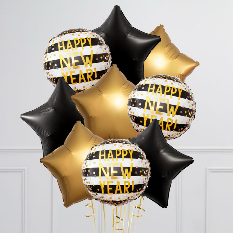 New Years Helium Balloon Bouquet