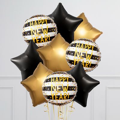 New Years Helium Balloon Bouquet New Years Helium Balloon Bouquet