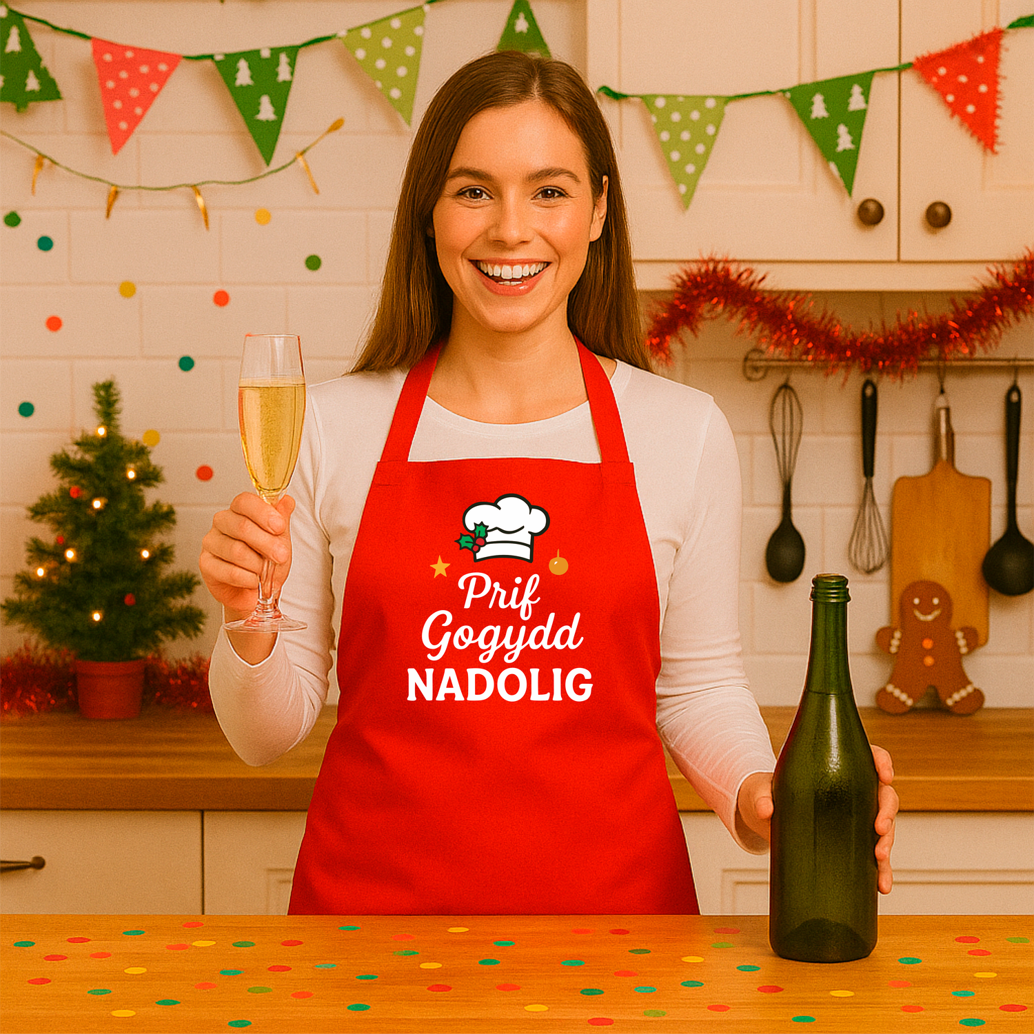 Prif Gogydd Nadolig – Ffedog Nadolig