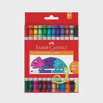 12 Duotip Washable Markers For Kids - 24 Colors