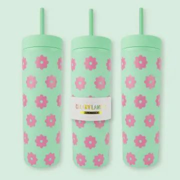 16oz Matte Tumbler- Honeydew Flower