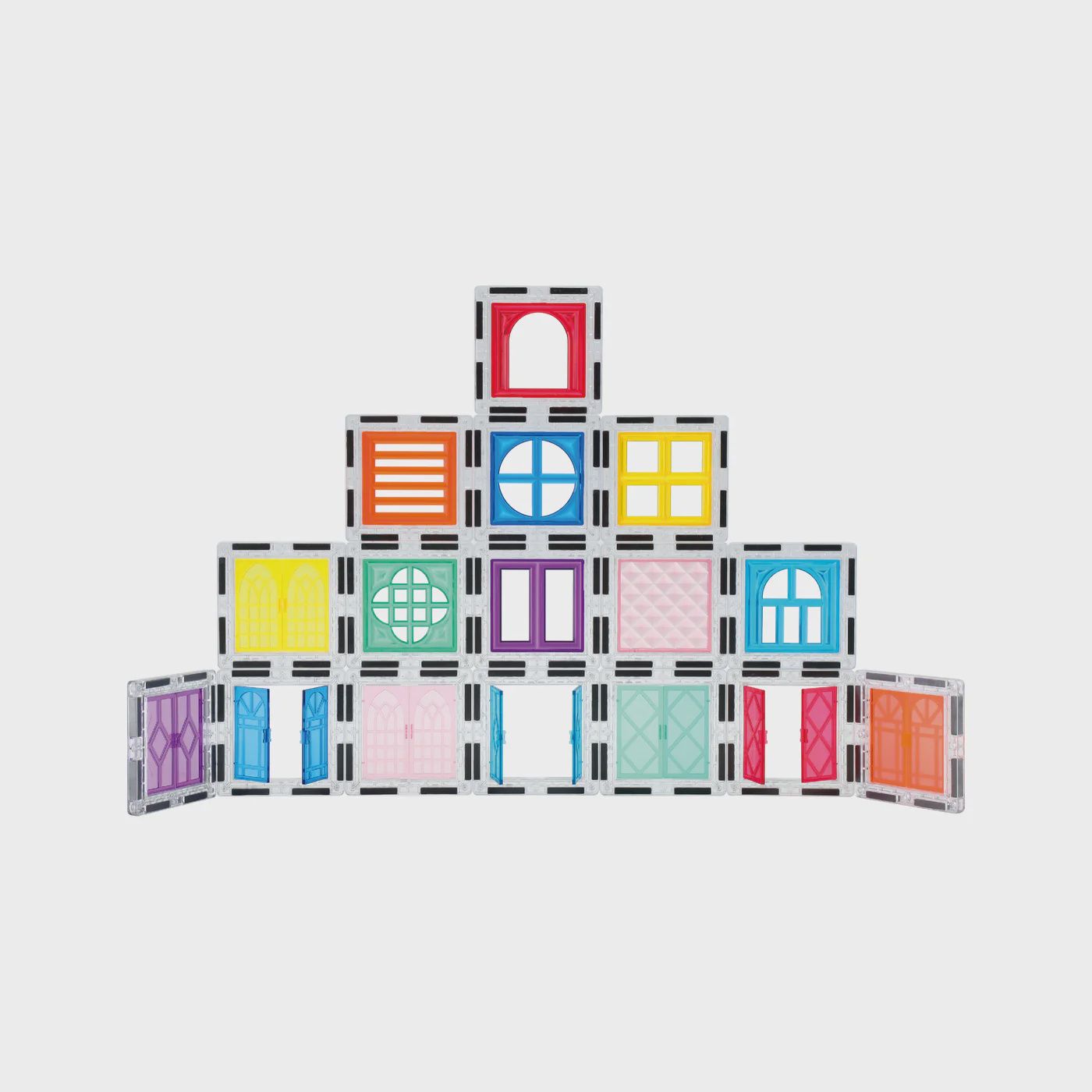 30pc Window and Door Clip On Magnetic Tiles Toy Set
