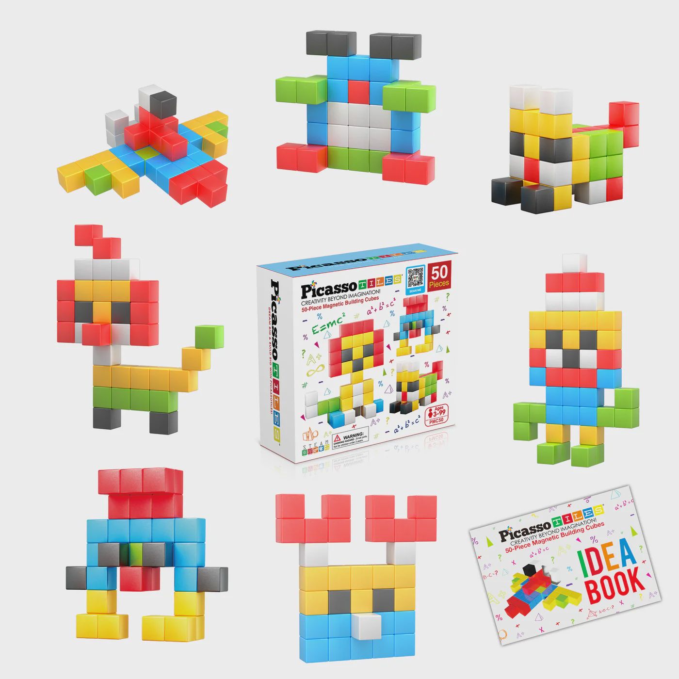 50pc Pixel Magnetic Puzzle Cube Set