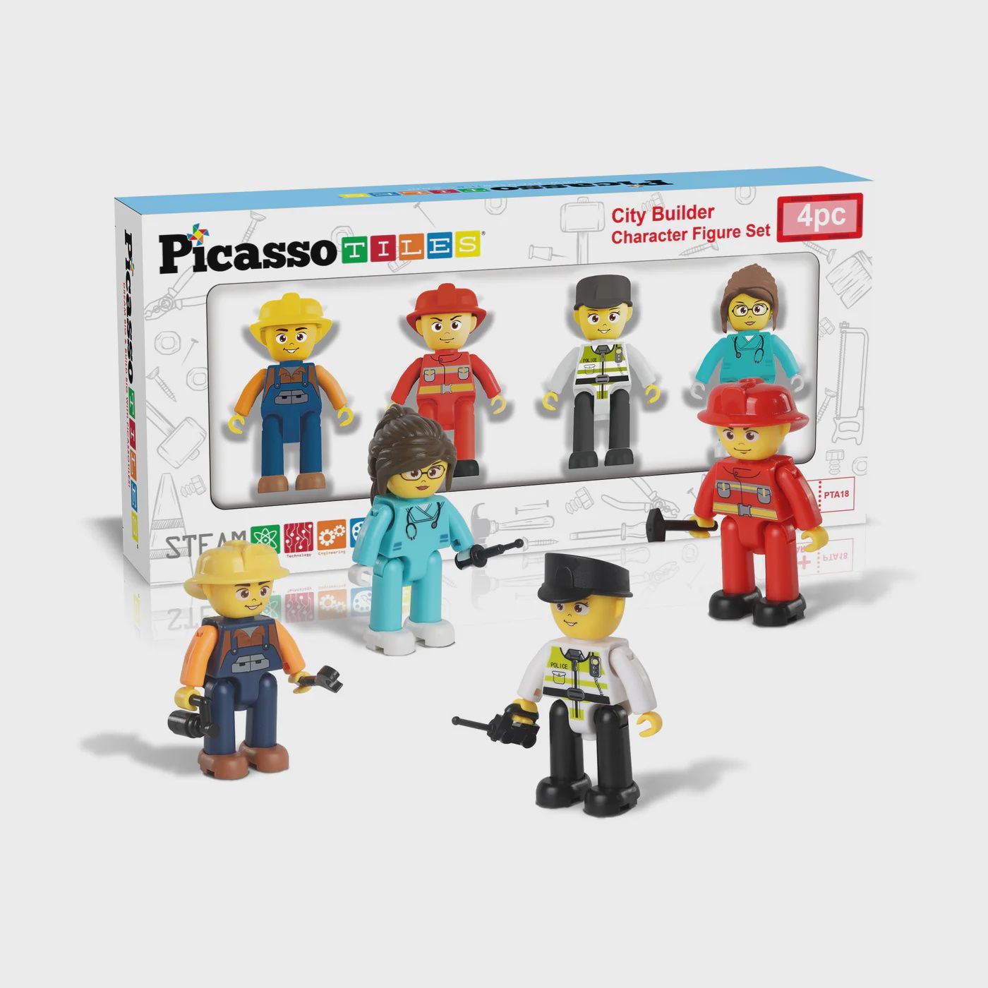 4pc City Builder Character Figure Set
