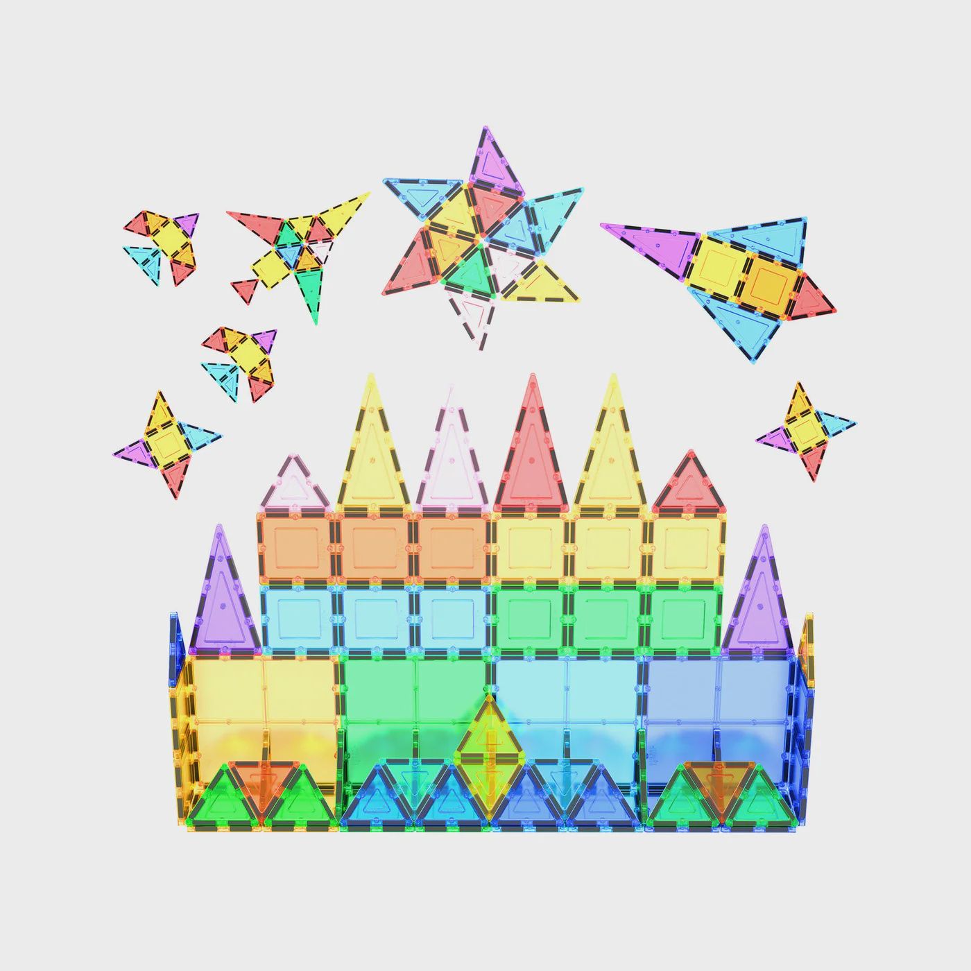60pc Magnetic Building Tiles