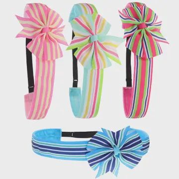 Adjustable No-Slip Striped Headband