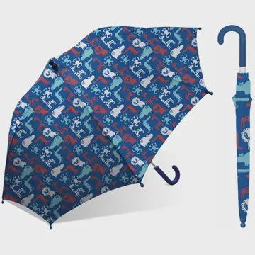 Children&#39;s Umbrella - Animal Print 30&quot; Manual W/Hook Handle
