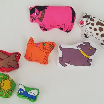 There Was an Old Lady... 7 Bean Filled Animals