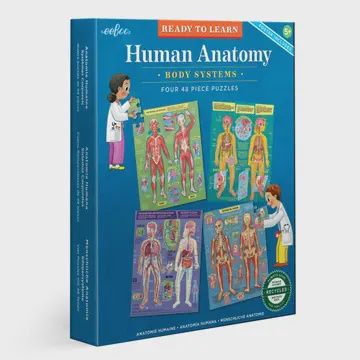 Ready To Learn - Human Anatomy 4-Puzzle 48 Piece Set