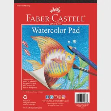 Watercolor Paint Paper Pad 9&quot; X 12&quot; Heavy-Duty 15