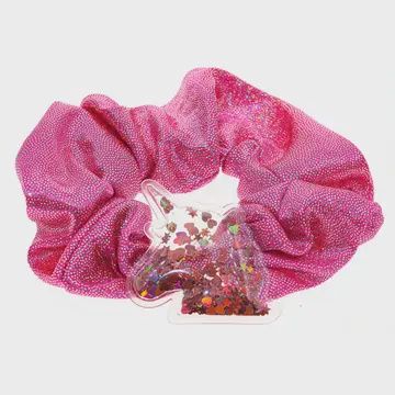 Unicorn Shaker Glitter Scrunchie- Hot Pink