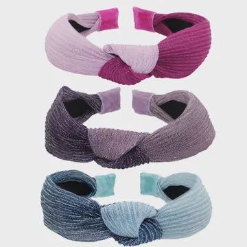 Two Toned Pleated Knot Headbands