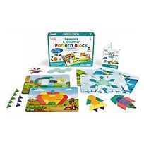 Seasons &amp; Weather Pattern Block Puzzle Set