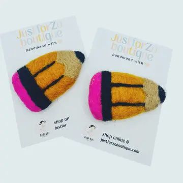 Felt Pencil Hair Clips
