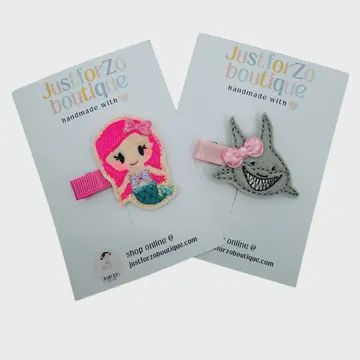 Ocean Cuties Hair Clips-Mermaid