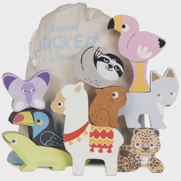 Andes Wooden Animals Stacking Toy