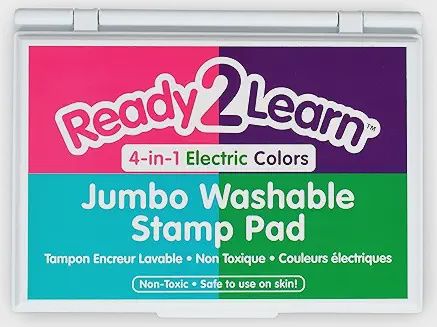 Ready2Learn- Jumbo Washable Stamp Pad: 4-in-1 Electric Colors