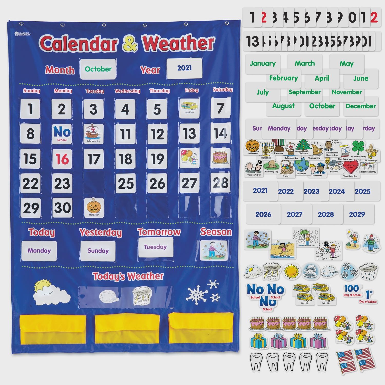 Calendar &amp; Weather Pocket Chart