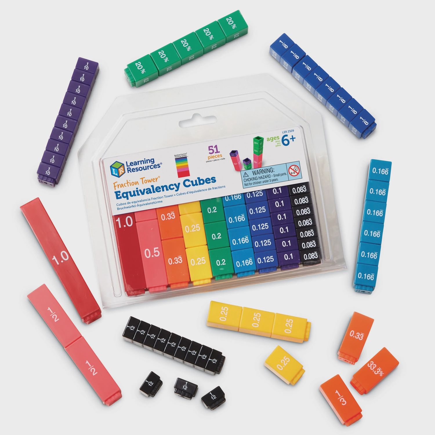 Fraction Tower Equivalency Cubes