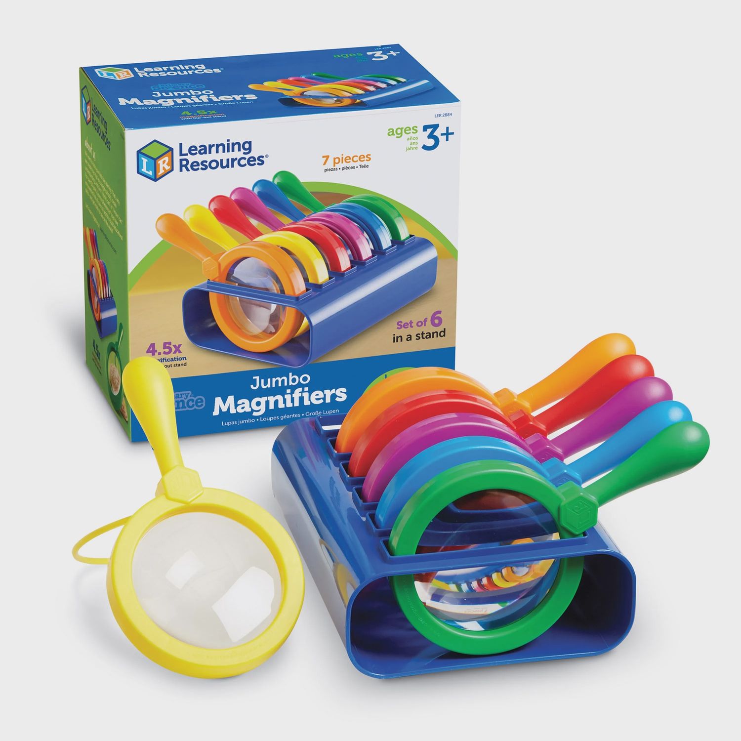 Jumbo Magnifiers- Set of 6 in a Stand