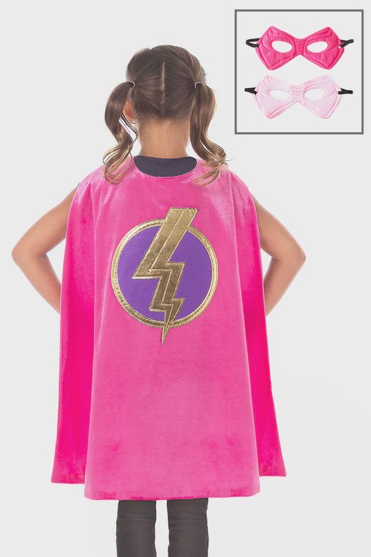 Little Adventures Pink Hero Cape and Mask Set