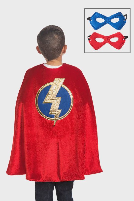 Little Adventures Red Hero Cape and Mask Set