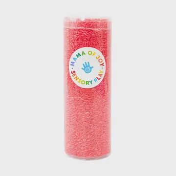Colored Sensory Rice- 1lb Tube- Red