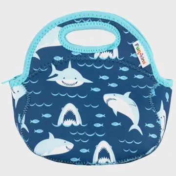 Small, Machine Washable Lunch Bag For Kids - Sharks