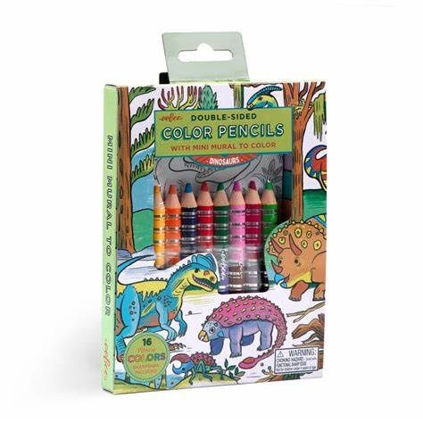 Double Sided Color Pencils- Dinosaurs